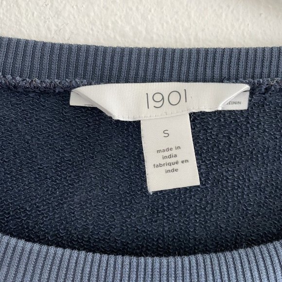 1901 Nordy Girl Graphic Women's Small Pullover Crewneck Sweatshirt Navy Pink - Picture 9 of 9